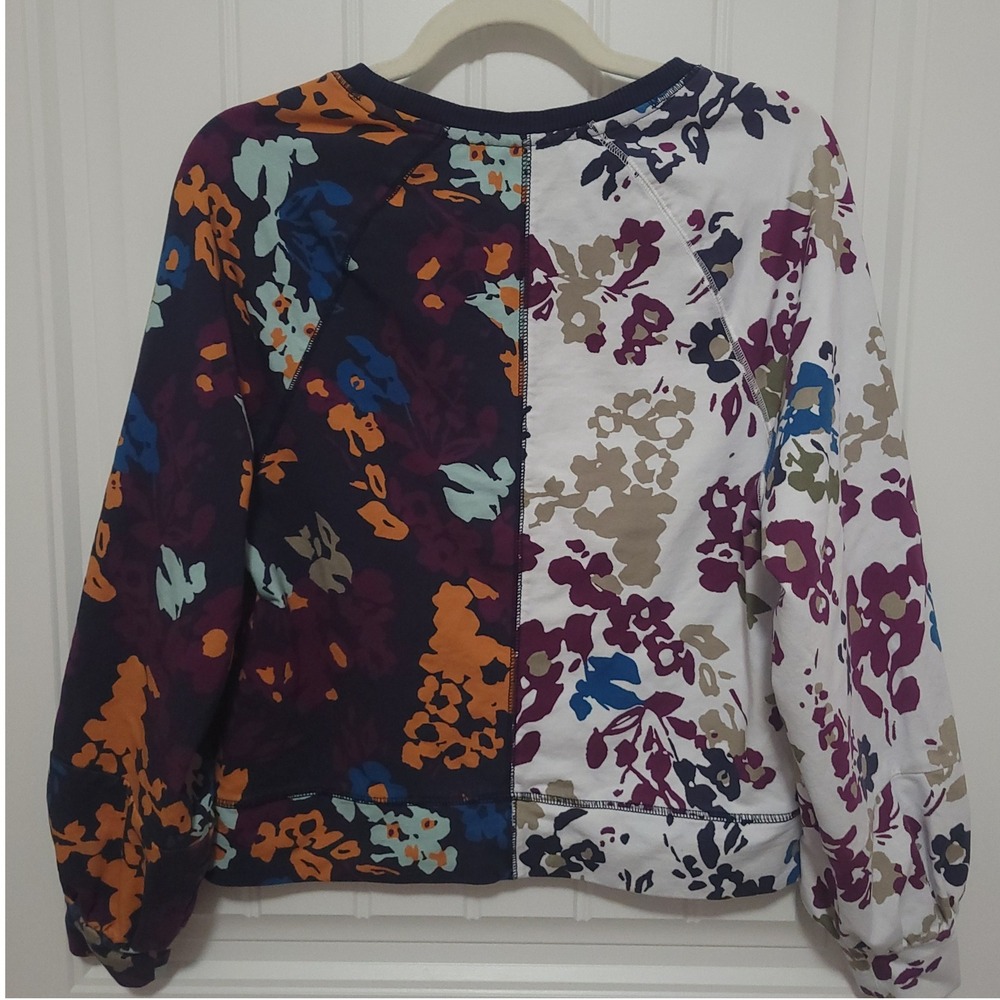 Maeve by Anthropologie Split‎ Print Sweatshirt Pullover Size XS - Picture 7 of 12